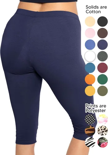 Vista 3 de Leggings hasta la rodilla y hasta el tobillo para mujer y talla grande XS - 7X adulto