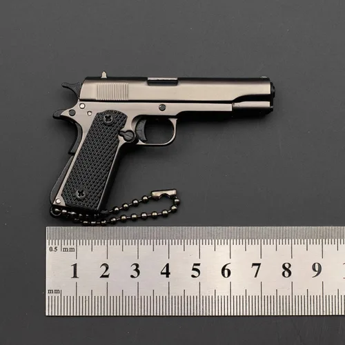 Vista 8 de 1911 Llavero de metal mini táctico llavero pequeño colgante para la colección de ornamentos regalo para hombres fanáticos del ejército