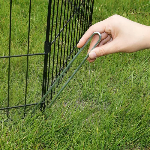 Vista 9 de Pet Trex 8 Panel Pen Ejercicio Parque de juegos para perros con panel y puerta, Negro