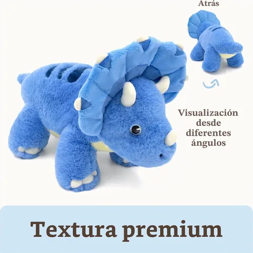 Vista 9 de IKASA Peluche de dinosaurio Triceratops grande de 18 pulgadas, juguete