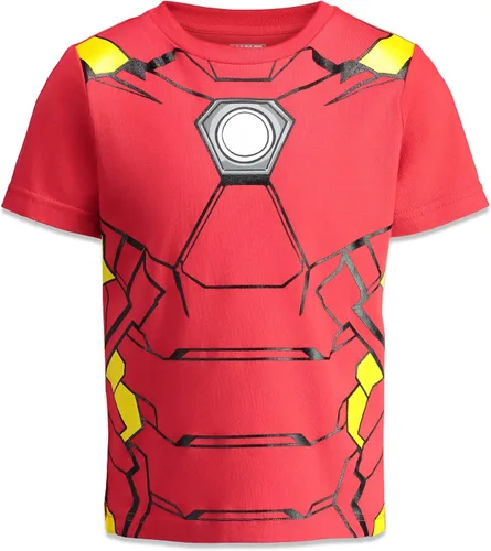 Vista 5 de Marvel Avengers Spider-Man Mech Strike 4 Pack Cosplay Athletic T-Shirts Toddler to Big Kid Sizes (2T - 18-20)