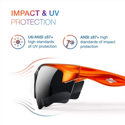 Vista 10 de ToolFreak Gafas de seguridad bifocales Rebel, ANSI z87+ Impact y UV