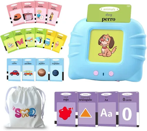 Vista 7 de TimingSXD Tarjetas Didácticas Parlantes Bilingües en Chino e Inglés para Niños Pequeños/Principiantes - Juguete Educativo de Aprendizaje