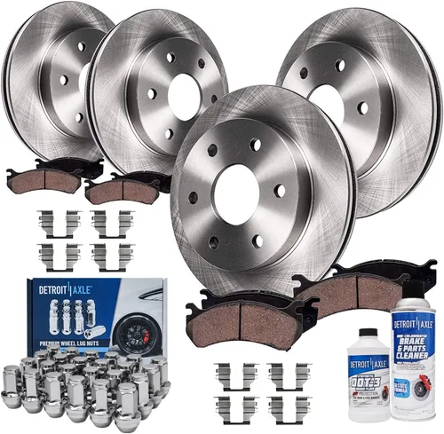Vista 92 de Detroit Axle - Rotores de freno para Nissan NV2500 NV3500 NV1500 NV1500 2012-2021, repuesto de rotores de freno de disco: rotor delantero de 14.17