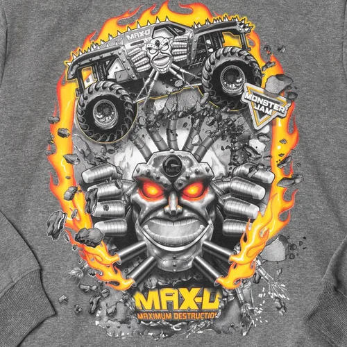Vista 4 de Monster Jam Grave Digger Maximum Destruction - Sudadera con capucha para adultos