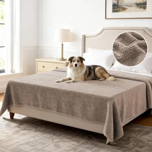 Vista 13 de H.VERSAILTEX Funda Antideslizante para Sofá de Mascotas Protector de Cama de Perro de Chenilla Funda de Sofá Gruesa y Suave Apta para Mascotas