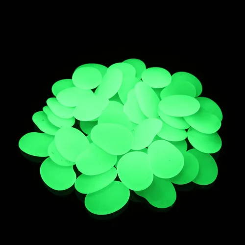 Vista 9 de Piedras que brillan en la oscuridad, piedras de grava que brillan en la oscuridad, guijarros de grava que brillan en la oscuridad, para pecera