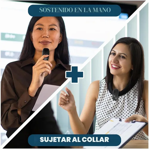 Vista 3 de WinBridge - Amplificador de voz inalámbrico con micrófono de solapa Bluetooth Lavalier para profesores, altavoz portátil y sistema de micrófono