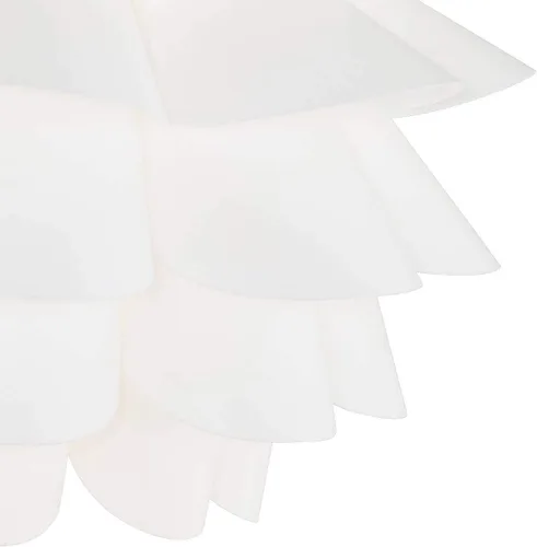 Vista 3 de Lámpara de techo flor blanca de Possini Euro Design, 15 3/4 pulgadas de ancho
