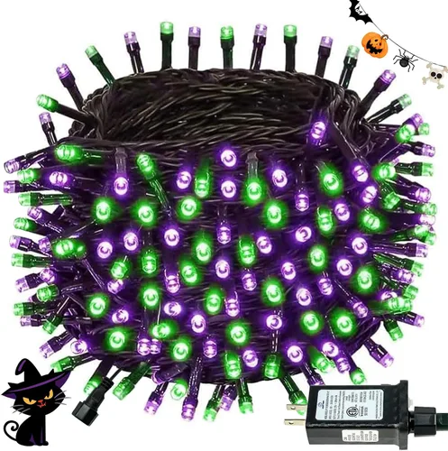 Vista 11 de Cadena de luces de Navidad conectables de 42 pies con 100 luces LED