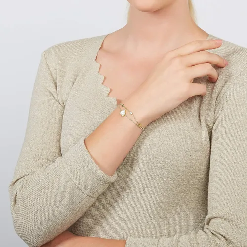 Vista 3 de Fossil - Pulsera de acero inoxidable para mujer, color oro rosa