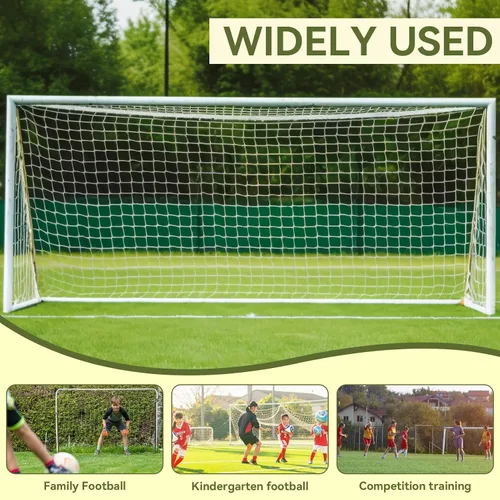 Vista 6 de Red de portería de fútbol, redes de repuesto para fútbol deportivo, red de fútbol para juegos de patio trasero y entrenamiento para adultos