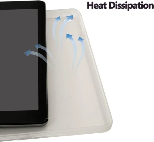 Vista 4 de RUBAN Funda para iPad Air 2 (versión 2014) – Delgado Ligero Protector Smart Shell Anti-Antiarañazos Antiarañazos Flexible Suave TPU Back Cover Stand