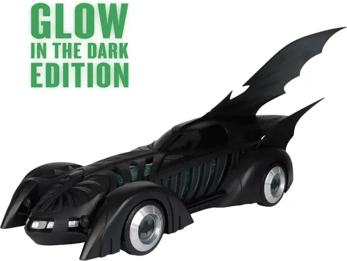 Vista 3 de McFarlane Toys - DC Multiverse Batmobile (Batman Forever) Vehículo de Etiqueta Dorada que Brilla en la Oscuridad