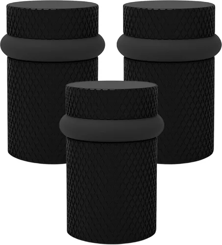 Vista 82 de Mega Handles Tope de Puerta de Piso, Tope Negro de Instalación Rápida Protector de Pared, Protectores de Pared contra Pomos de Puerta, Tope