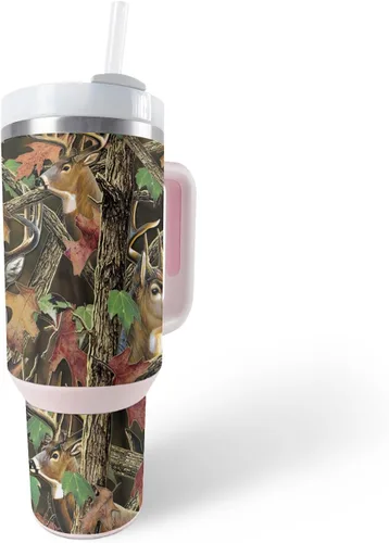 Vista 26 de MightySkins Skin - Vaso de vinilo compatible con Stanley The Quencher H2.0 FlowState de 40 onzas, vaca marrón, protectora, duradera y única, fácil