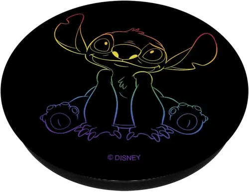 Vista 2 de Disney Lilo & Stitch Pride Stitch PopSockets PopGrip estándar