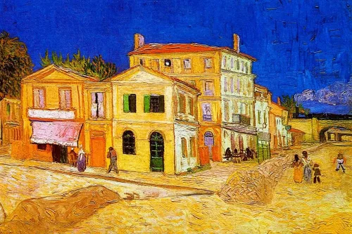 Vista 5 de Vincent Van Gogh - Arte de pared de Van Gogh The Yellow House Van Gogh, estilo de pintura de retrato impresionista, arte fino, decoración del hogar