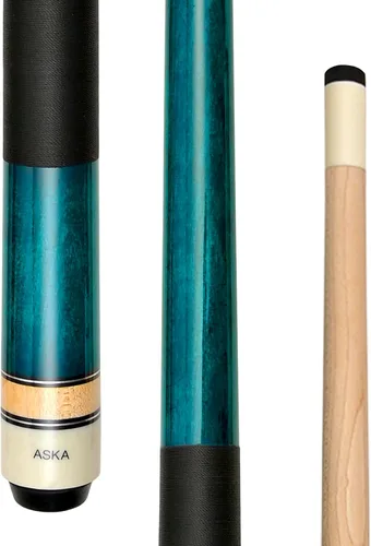 Vista 6 de ASKA Short Pool Cue Stick, LCS Series – Canadian Hard Rock Maple, 13mm Hard Leather Tip, 5/16x18 Joint, 2-Piece, Choose Length 36"/42"/48"/52" &
