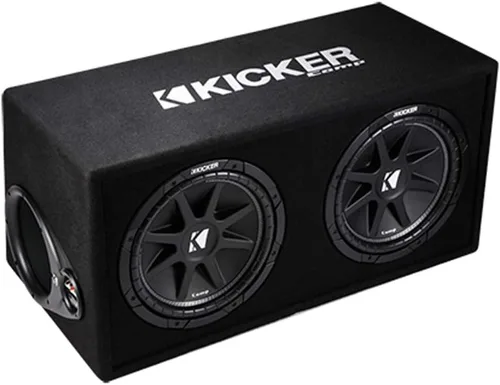 Vista 5 de Harmony Audio Kicker DC122 Loaded Dual 12 Ported Comp 600W Sub Box 43DC122 Bundle con amplificador Harmony HA-A800.1 y kit de amplificador