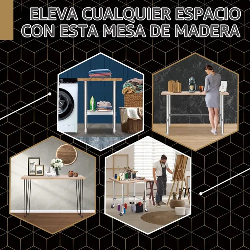 Vista 7 de DuraSteel Mesa de madera maciza, encimera de bloque de carnicero de 24 x 12 pulgadas, tabla de cortar de madera de losa de arce natural para mesa