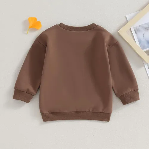 Vista 7 de Lamuusaa Ropa occidental para bebé niña y niño, sudadera con cuello redondo y estampado de vaca, suéter de gran tamaño, ropa de otoño 6M-4T