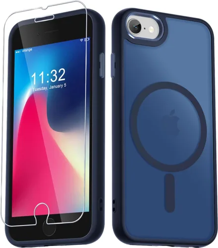 Vista 50 de YENAPOON Funda magnética mate para iPhone 11 con 1 protector de pantalla, compatible con Magsafe, translúcida esmerilada, delgada, a prueba