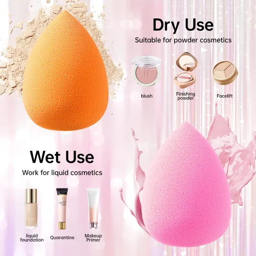 Vista 5 de AJOKE Juego de esponjas de maquillaje perfectas para líquidos, esponjas de maquillaje de belleza multicolores, 10 piezas
