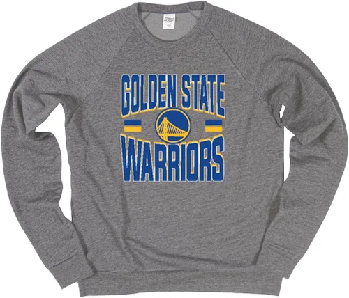 Vista 2 de Blue 84 Sudadera de cuello redondo de triple mezcla con licencia oficial de la NBA, estrellas de baloncesto