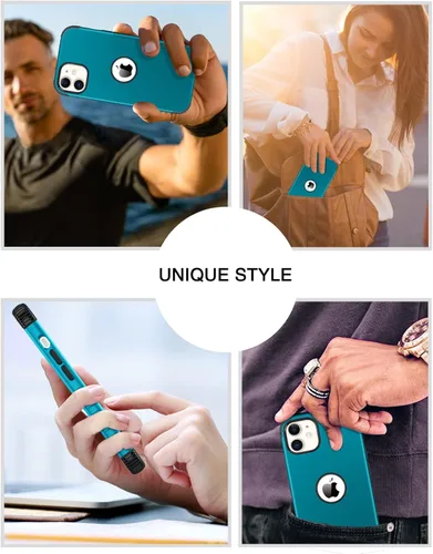 Vista 7 de BENTOBEN para iPhone 12 Funda, Funda para Teléfono iPhone 12 Pro, Resistente 2 en 1 Protección Completa Rugosa a Prueba de Golpes Híbrida