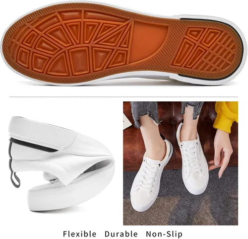 Vista 3 de Tenis de lona para mujer, de corte bajo, para caminar y correr