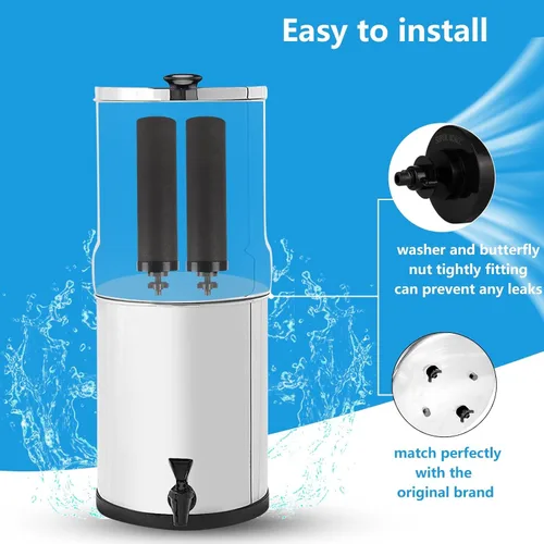 Vista 4 de Filtro de agua de repuesto con infusión de plata para sistema de filtros de bloque de carbono negro Berkey® BB9-2®, compatible con elementos
