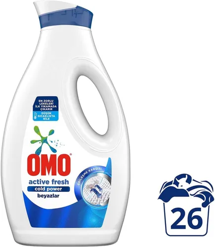 Vista 3 de Omo Detergente fresco activo líquido blanco 1690mL