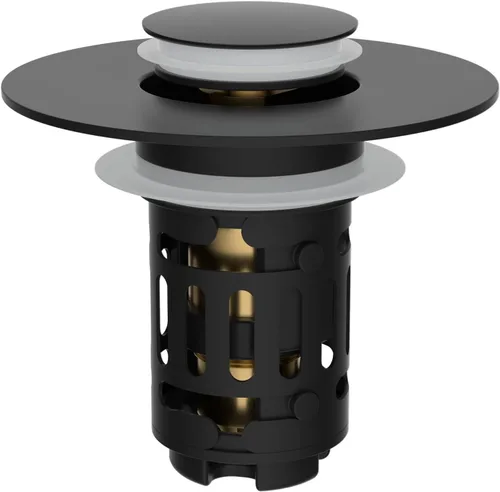 Vista 20 de Hibbent Colador de drenaje de lavabo de baño 3 en 1 mejorado, tapón universal desplegable con cesta de filtro de acero inoxidable extraíble atrapa