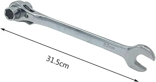 Vista 2 de 2 en 1 andamio Podger Llave de trinquete llave de enchufe 0.748 in