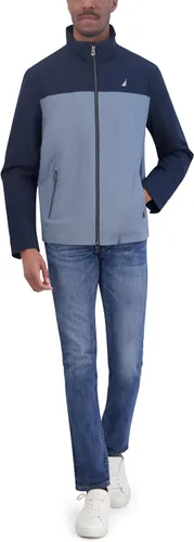 Vista 24 de Nautica - Chaqueta bomber de golf para hombre, ligera, con cremallera completa, cortavientos, atlética, para exterior Ártico Ártico