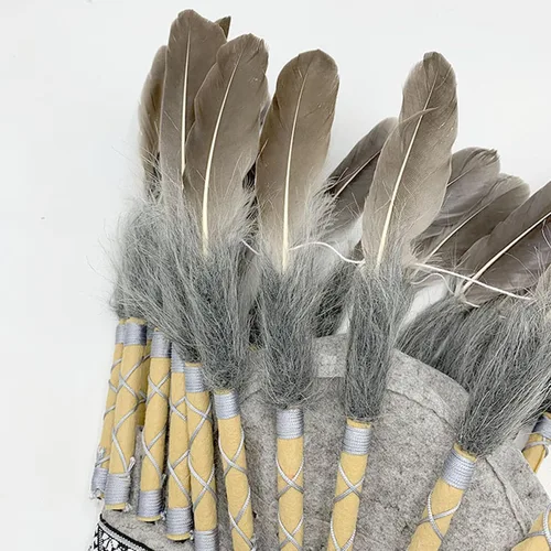 Vista 4 de Yinuoday Diadema de nativos americanos, tocado de plumas indias, accesorios para fotos, accesorios para la cabeza para niños y adultos, decoración