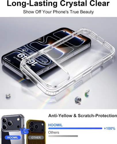 Vista 254 de HOOMIL Funda para iPhone 7 Plus/iPhone 8 Plus de 5.5 Pulgadas, sin amarillamiento, protección contra caídas, cubierta trasera dura transparente