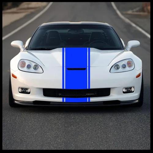 Vista 31 de Racing Stripes - Calcomanía de vinilo para automóvil, camión, JDM Import Euro, negro, rojo, blanco, plateado, rosa, verde lima