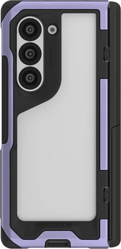 Vista 95 de Ghostek Atomic - Funda delgada para Galaxy Z Flip 4, parte trasera de aramida con parachoques de aluminio rojo, funda protectora de doble capa a