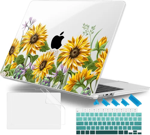 Vista 13 de Funda para MacBook Air de 15 Pulgadas 2025 2024 2023 Versión M4 A3241 M3 A3114 M2 A2941, Carcasa Rígida con Protector de Pantalla y Cubierta