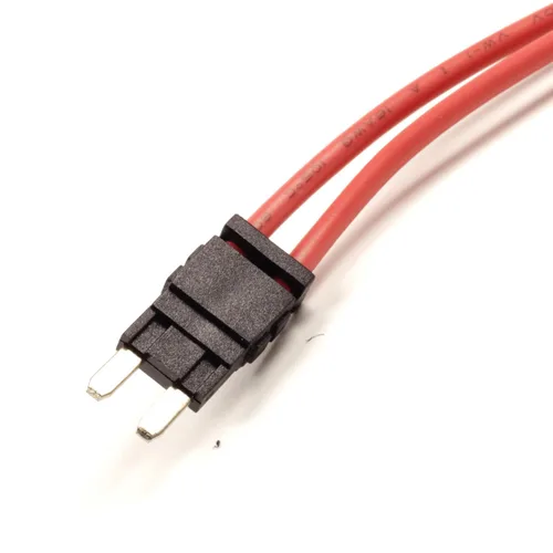 Vista 5 de Conector de portafusibles de automóvil de 32 V 16 AWG de 10 amperios, cable de cable rojo, apto para paneles de caja de fusibles de cajero