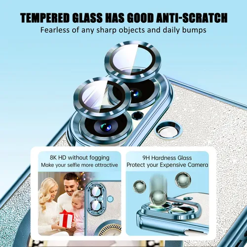 Vista 70 de Misscase Funda magnética con purpurina para iPhone 11 compatible con MagSafe, protección completa, delgada, a prueba de golpes, antiarañazos