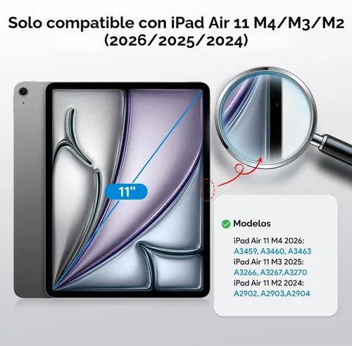 Vista 2 de MOBDIK Paperfeel - Protector de pantalla de cristal para iPad Air 11 M4 / M3 / M2