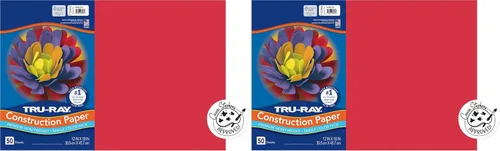 Vista 45 de Tru-Ray® Papel de construcción, 12.0 in x 18.0 in, 50% reciclado, azul atómico, paquete de 50