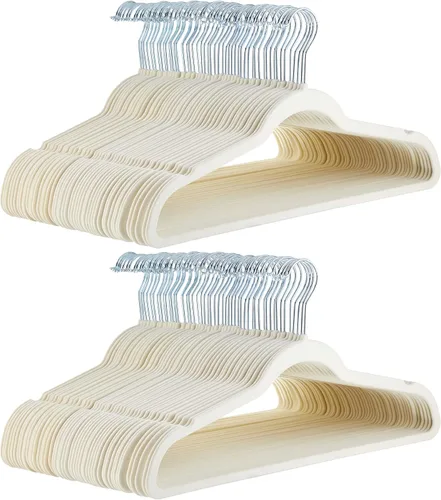 Vista 11 de Amazon Basics - Ganchos finos de terciopelo antideslizantes para trajes, paquete de 30, color negro