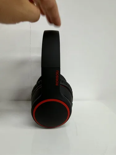 Vista 3 de B10 auriculares Bluetooth supraaurales, 2 modos de música EQ (Normal/Graves) y 50 horas de reproducción, auriculares inalámbricos con micrófono Negro