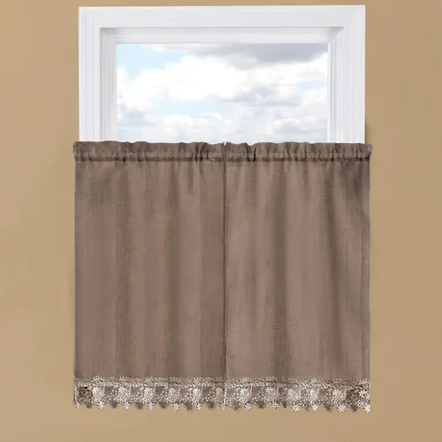Vista 2 de RENAISSANCE HOME FASHION Par de cortinas Lillian, 56" X 36", Lino