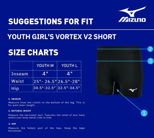 Vista 5 de Mizuno Pantalón corto de voleibol Vortex V2 para niña