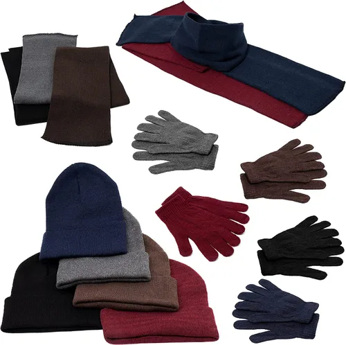 Vista 4 de Caja a granel de 12 mochilas y 12 juegos de artículos de invierno y 12 kits de aseo y 12 calcetines - Paquete de cuidado al por mayor - Emergencias